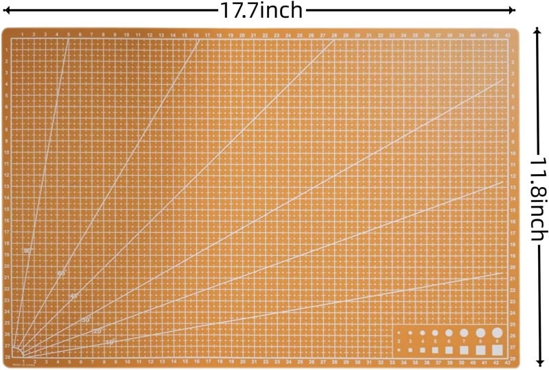 SCIKHEFT New A3 Double Side Craft Cutting Mat Cutting Board Sewing Pad Artist Carving Tools Handmade Crafts DIY Props (Yellow) - Image 3